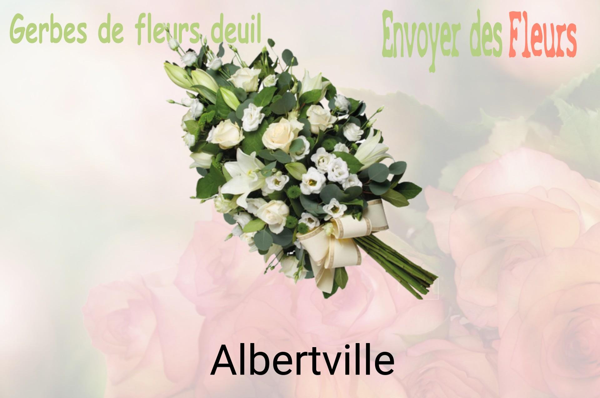 Gerbe de fleurs de deuil livrée à Albertville